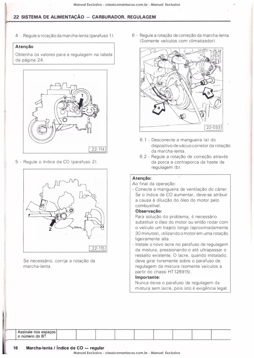 Página interna 3 — Manual de Serviço Volkswagen Motor AP — alimentação e escape