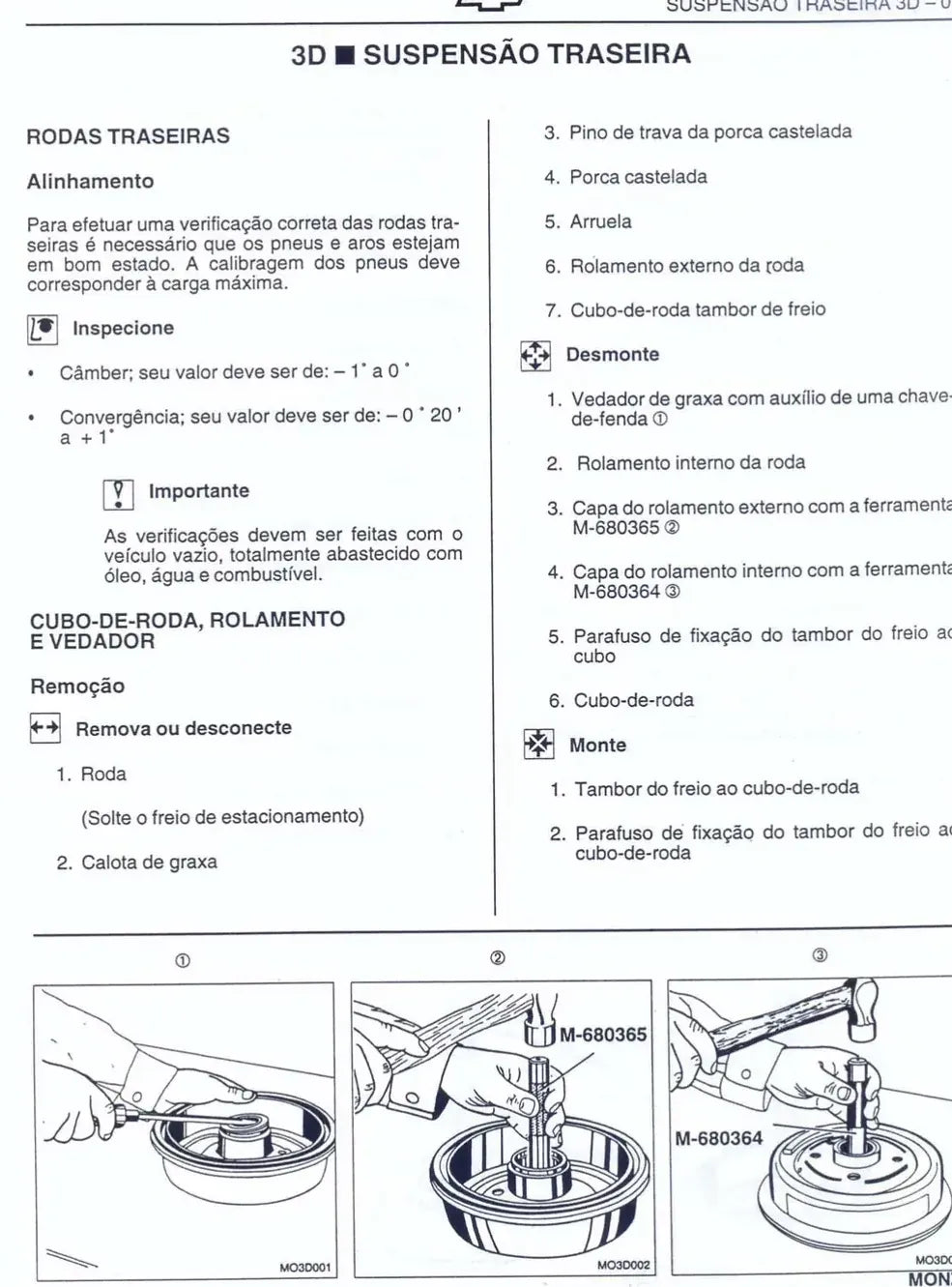 Página interna 1 — Manual de Oficina Chevrolet Monza 1994