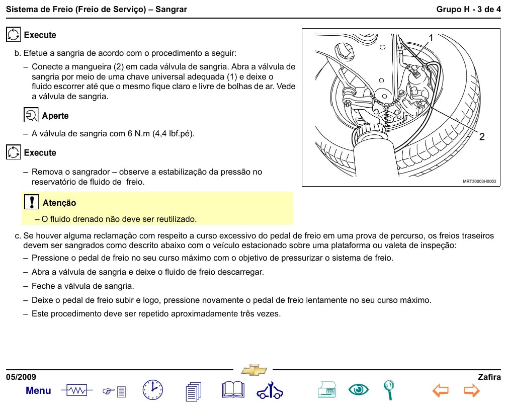 Página interna 3 — Manual de Serviço Chevrolet Zafira