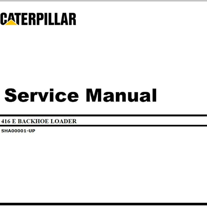 Manual de Serviço Retroescavadeira Caterpillar 416E + Diagramas Elétricos e Hidráulicos
