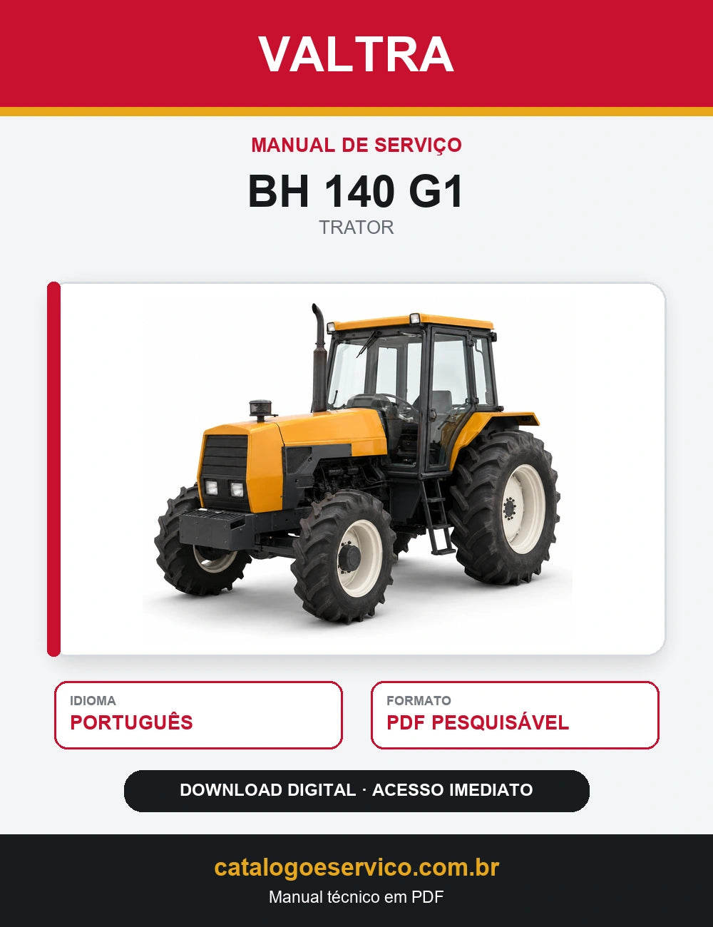 Manual Serviço Oficina Tratores Valtra Bh 140 G1