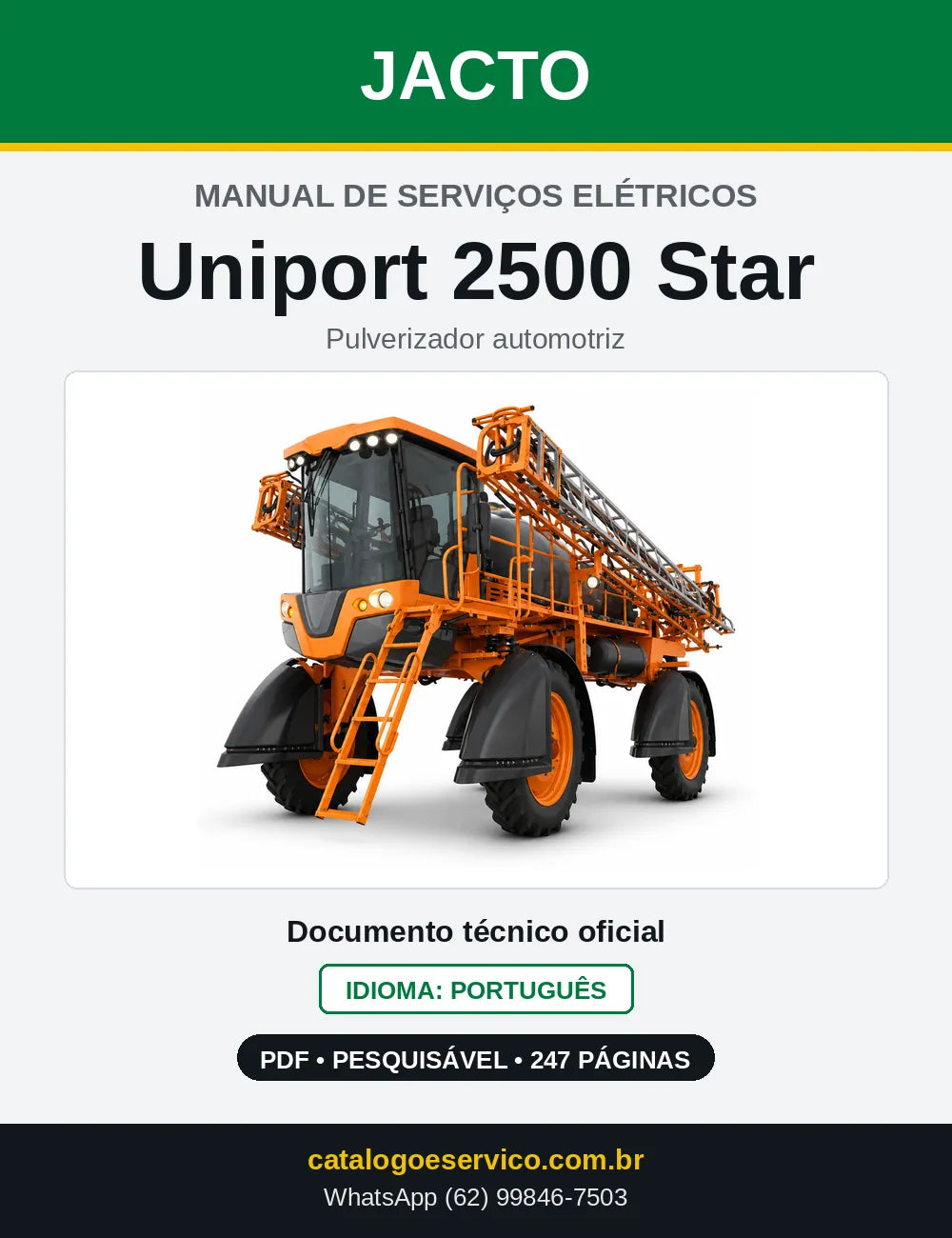 Manual de Serviços Elétricos Jacto Uniport 2500 Star — capa