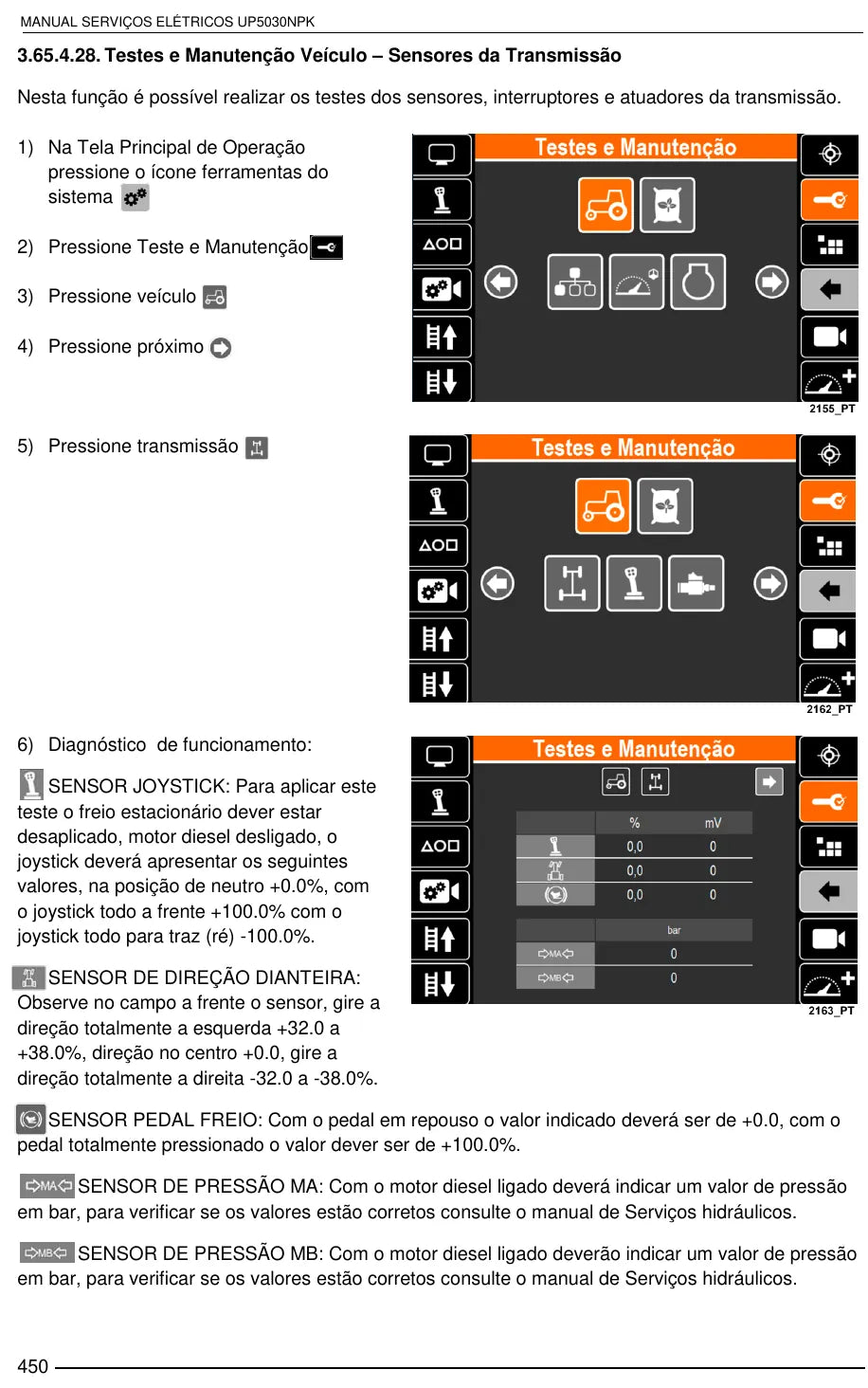 Manual de Serviços Elétricos Jacto Uniport 5030 NPK — amostra 2 de página interna do documento