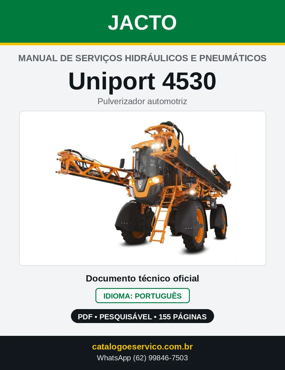 Manual de Serviços Hidráulicos e Pneumáticos Jacto Uniport 4530 — capa