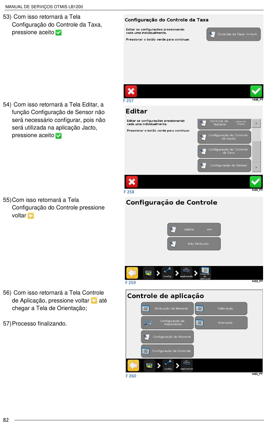 Manual de Serviços Jacto Otmis LB1200 — amostra 1 de página interna do documento