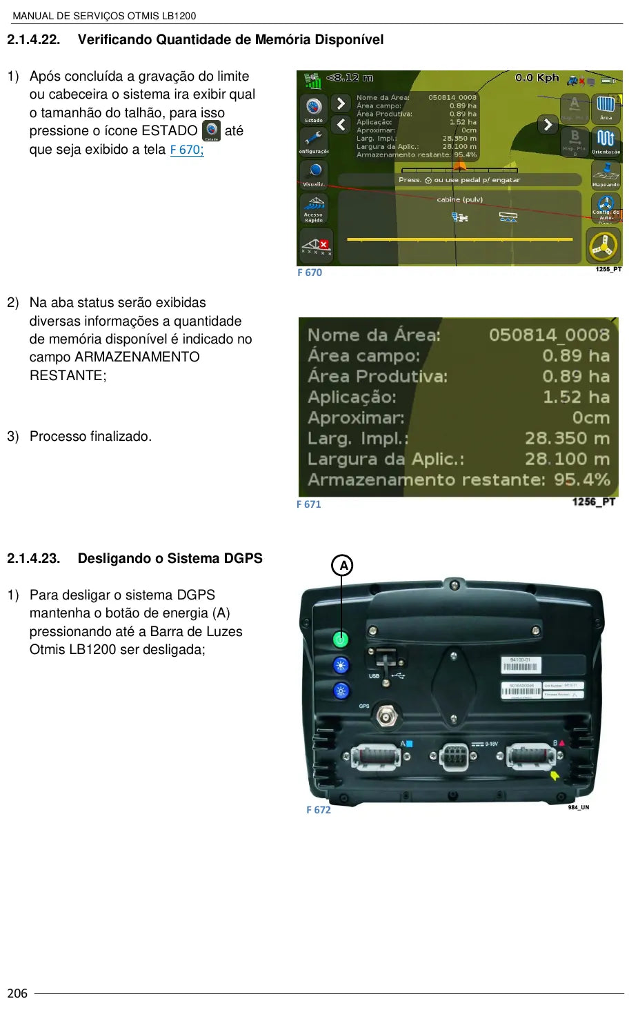 Manual de Serviços Jacto Otmis LB1200 — amostra 3 de página interna do documento