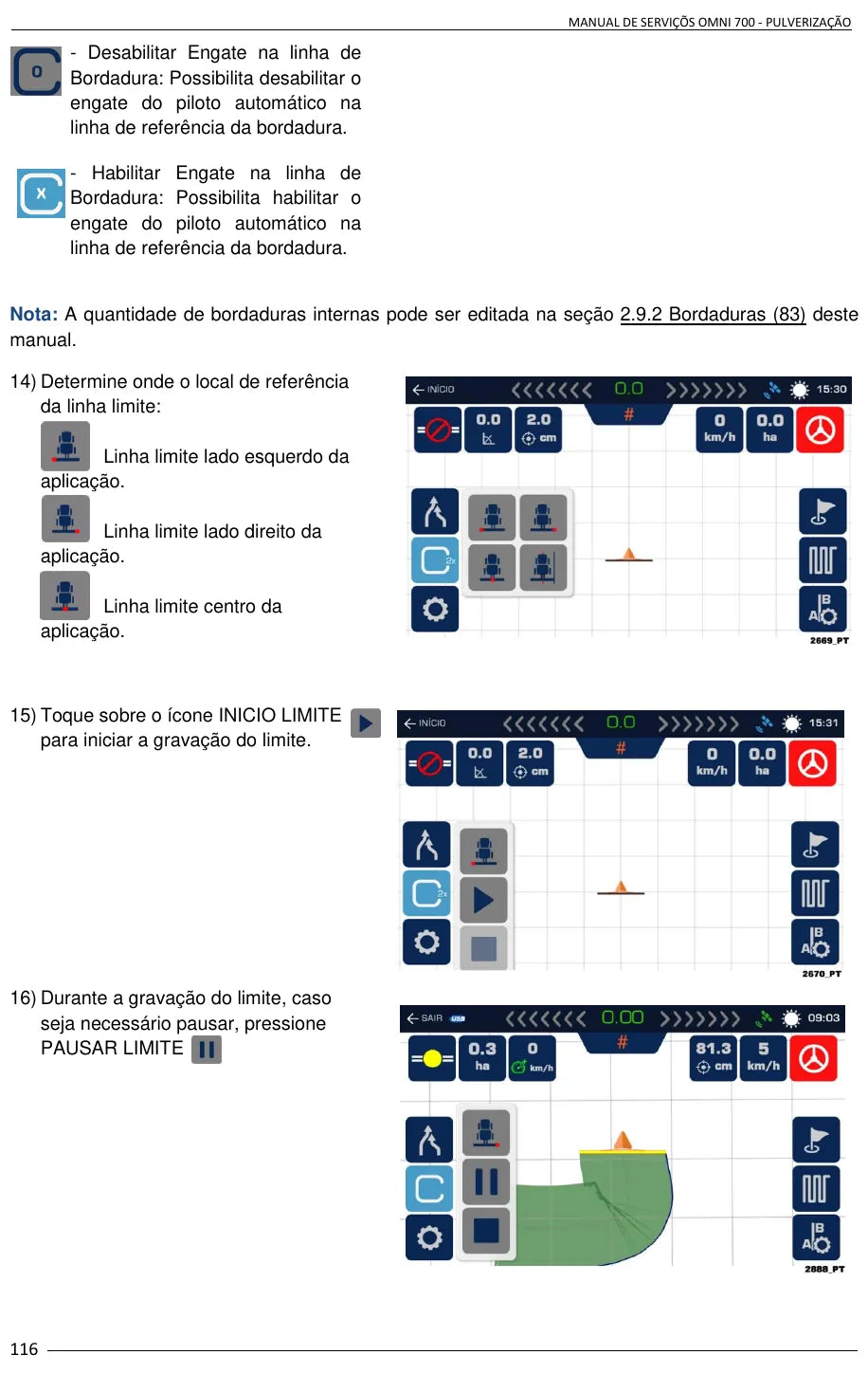 Manual de Serviços Jacto Otmis Omni 700 — amostra 4 de página interna do documento