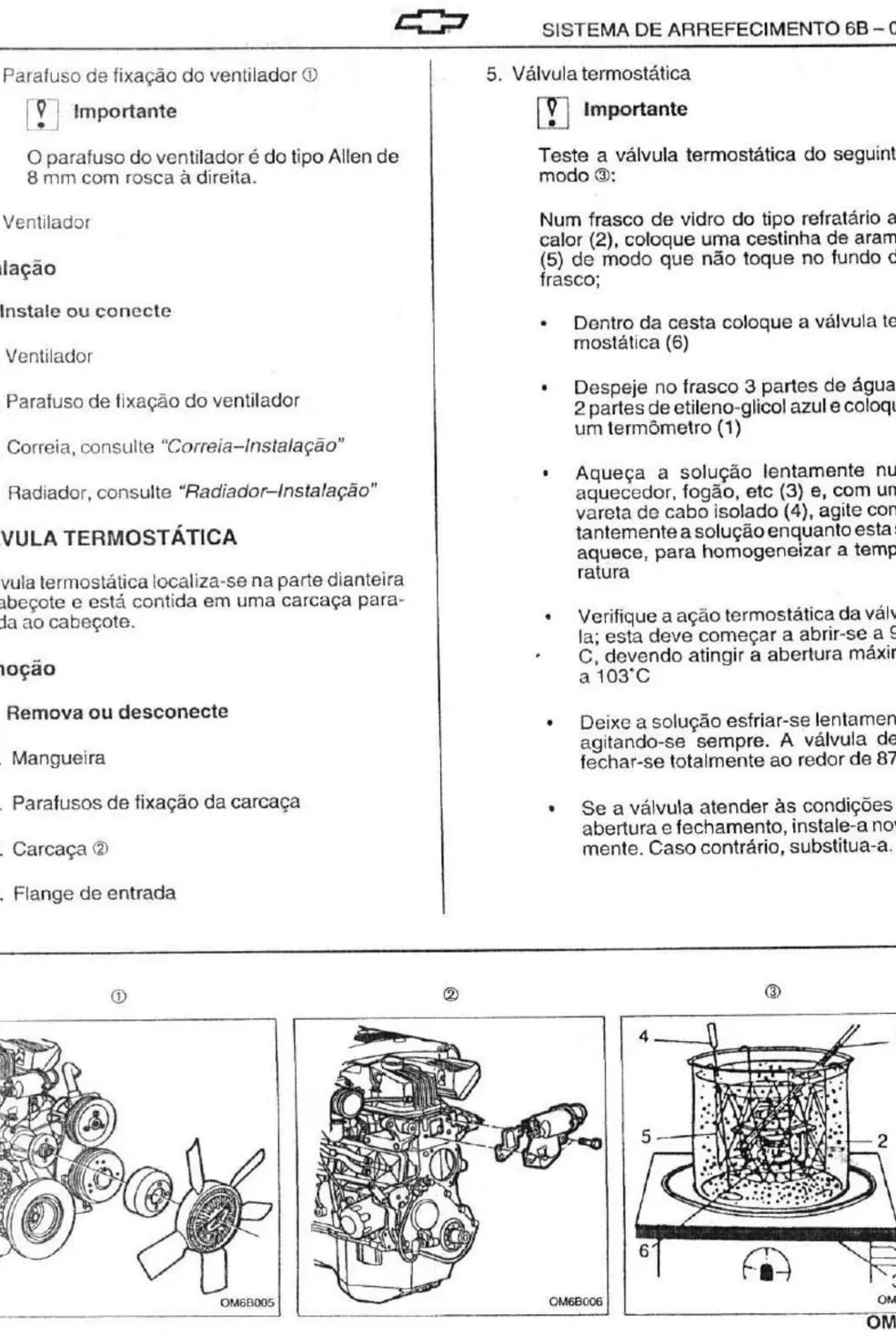 Página interna 3 — Manual de Serviço Chevrolet Motor 4.1 — Omega 1995