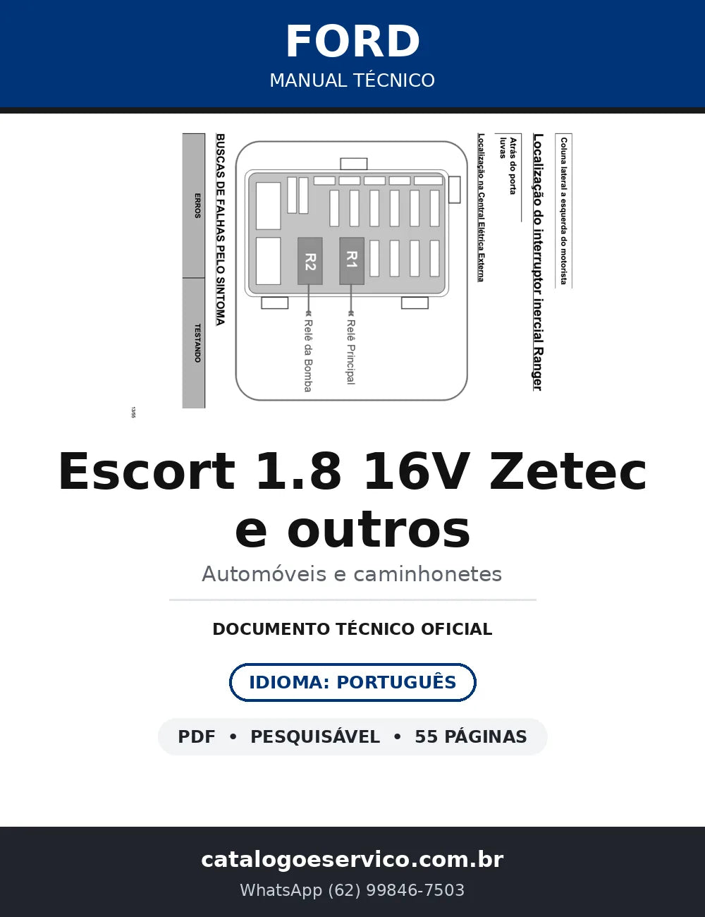Manual Técnico Ford Escort 1.8 16V Zetec e outros — capa