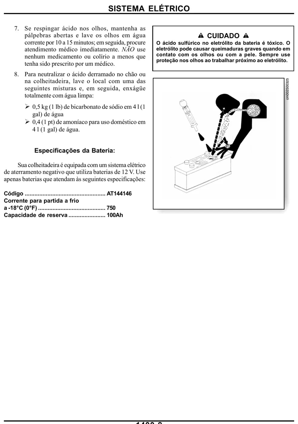 Manual Técnico John Deere CH2500B (ex-Cameco 2500B) — Colhedora de Cana — página 3 do documento