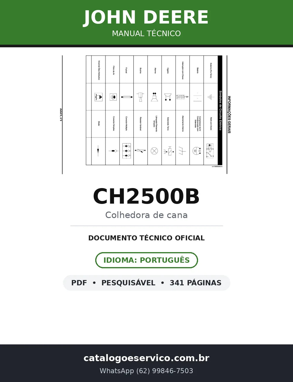 Manual Técnico John Deere CH2500B — capa