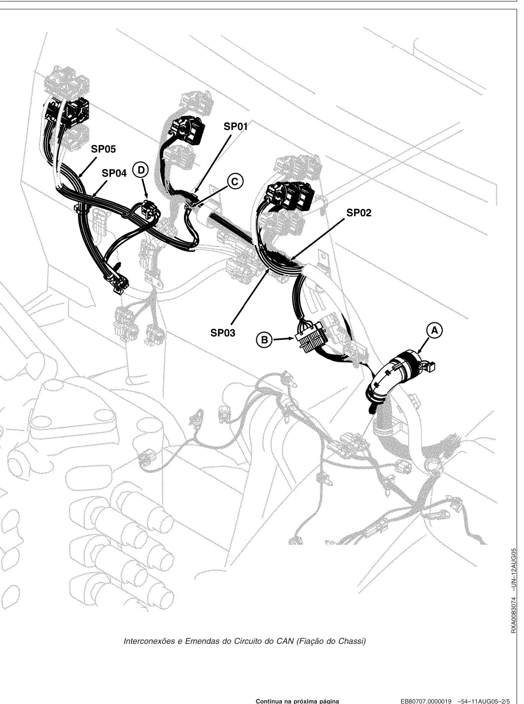 Página interna com ilustração técnica — John Deere 8130 / 8230 / 8330 (amostra 1 de 2)