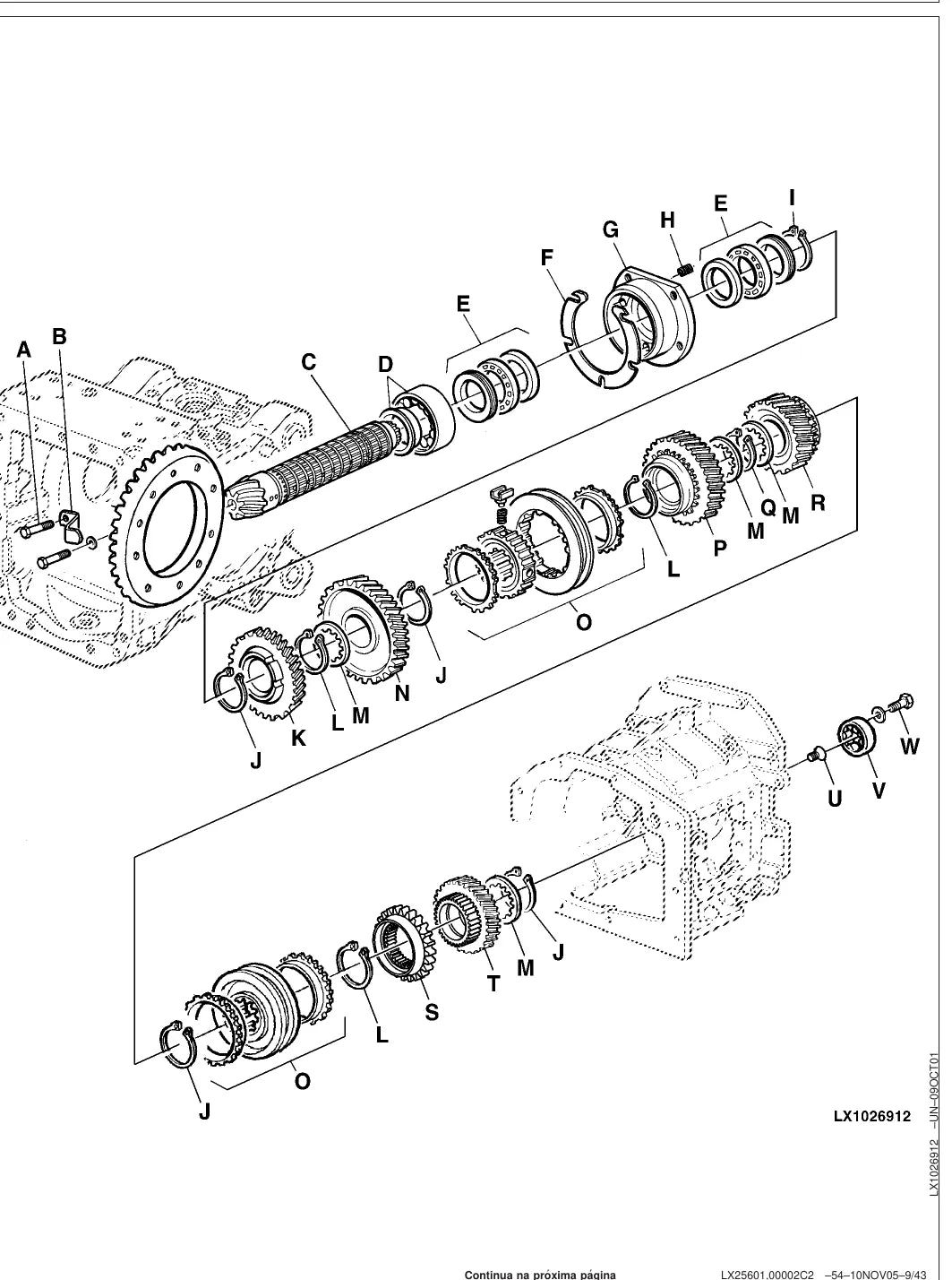 Página interna com ilustração técnica — John Deere 6300 / 6400 / 6405 (amostra 1 de 2)