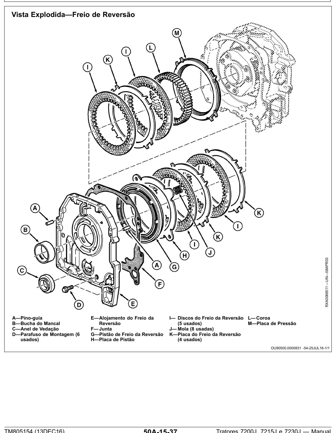 Página interna com ilustração técnica — John Deere 7200J / 7215J / 7230J (amostra 1 de 2)