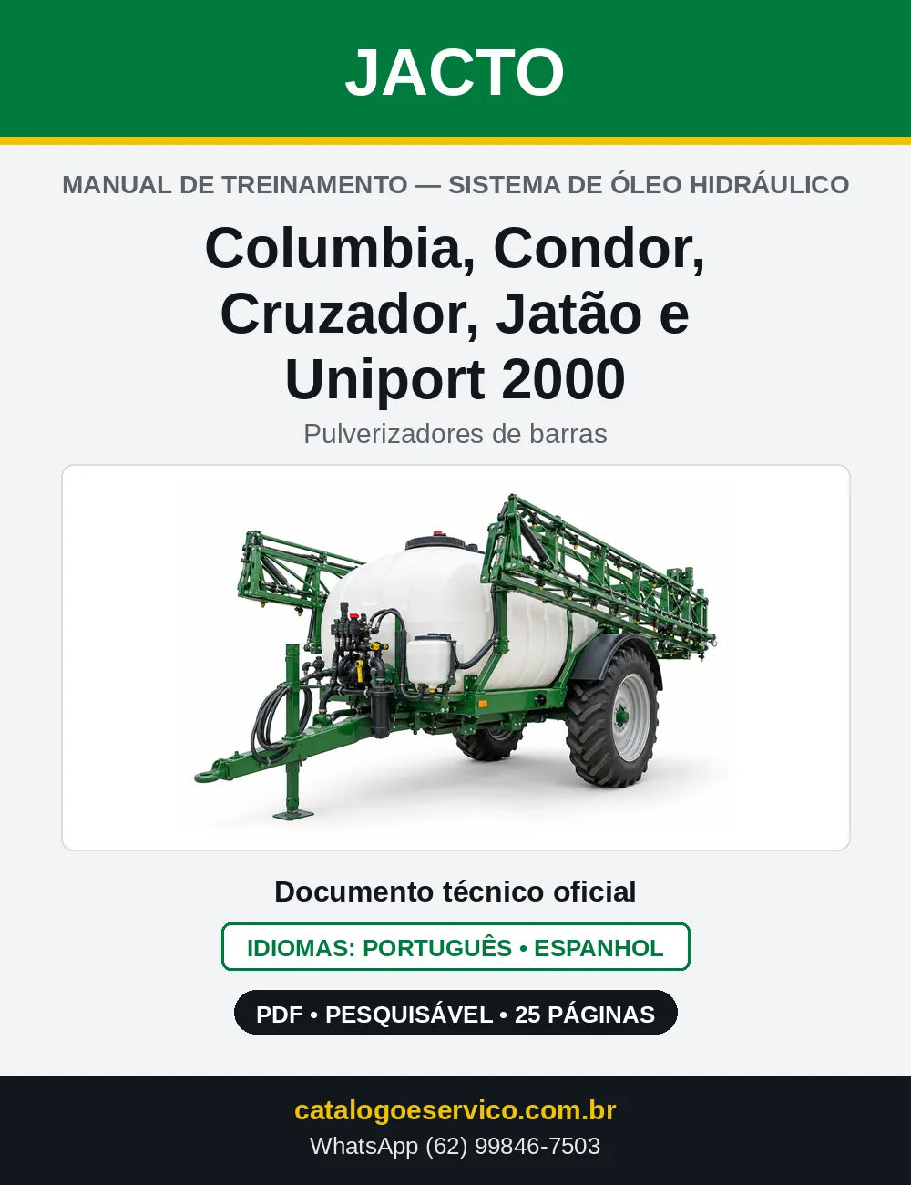 Manual de Treinamento Jacto Sistema de Óleo Hidráulico — capa