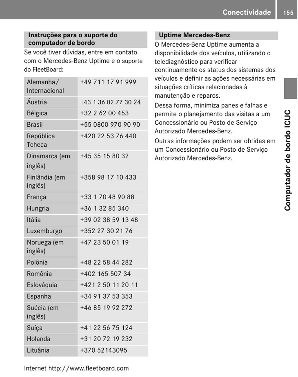 Manual de Operação Mercedes-Benz Atego 2730 Euro 6 (Português)