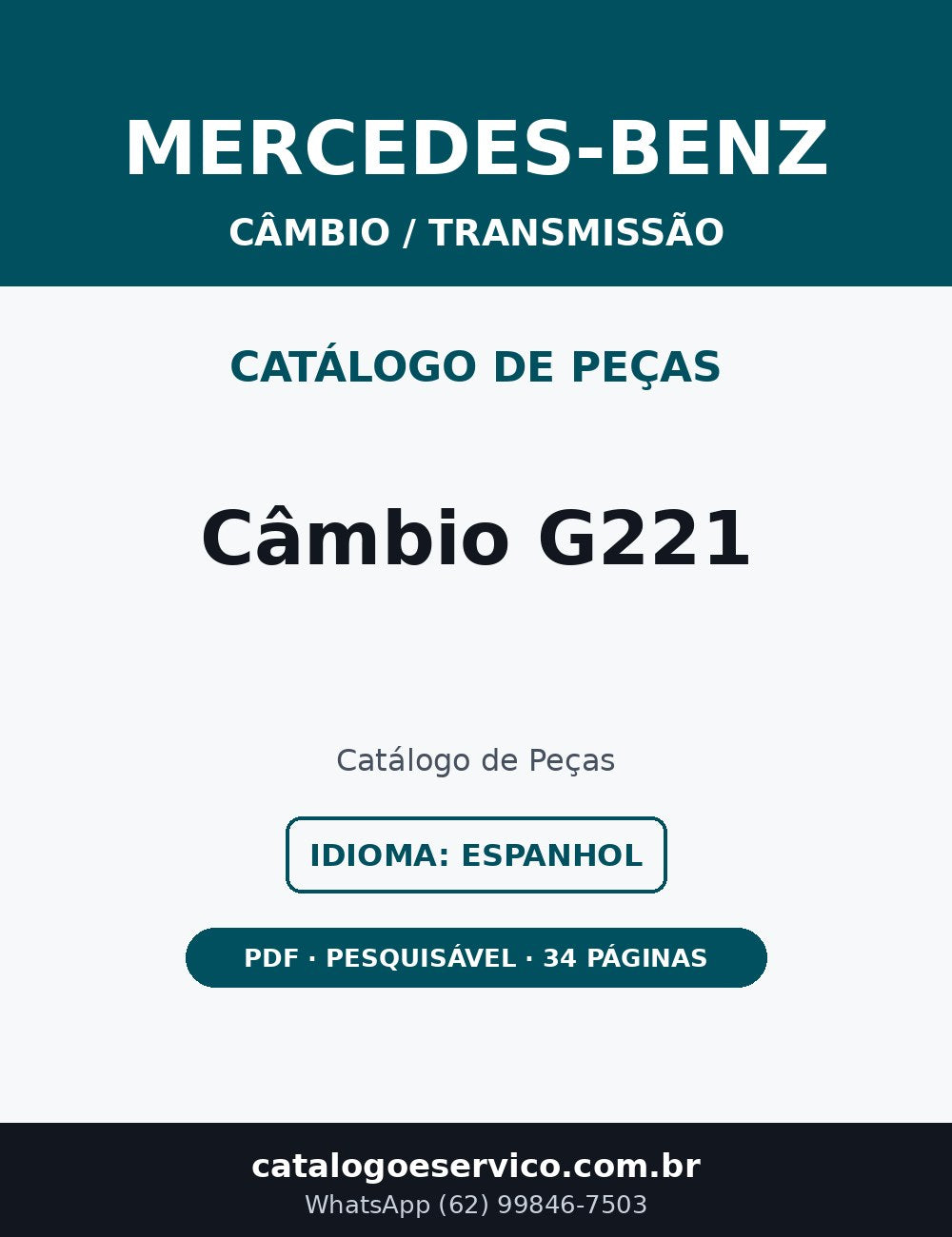 Catálogo de Peças Mercedes-Benz Câmbio G221 (Espanhol)