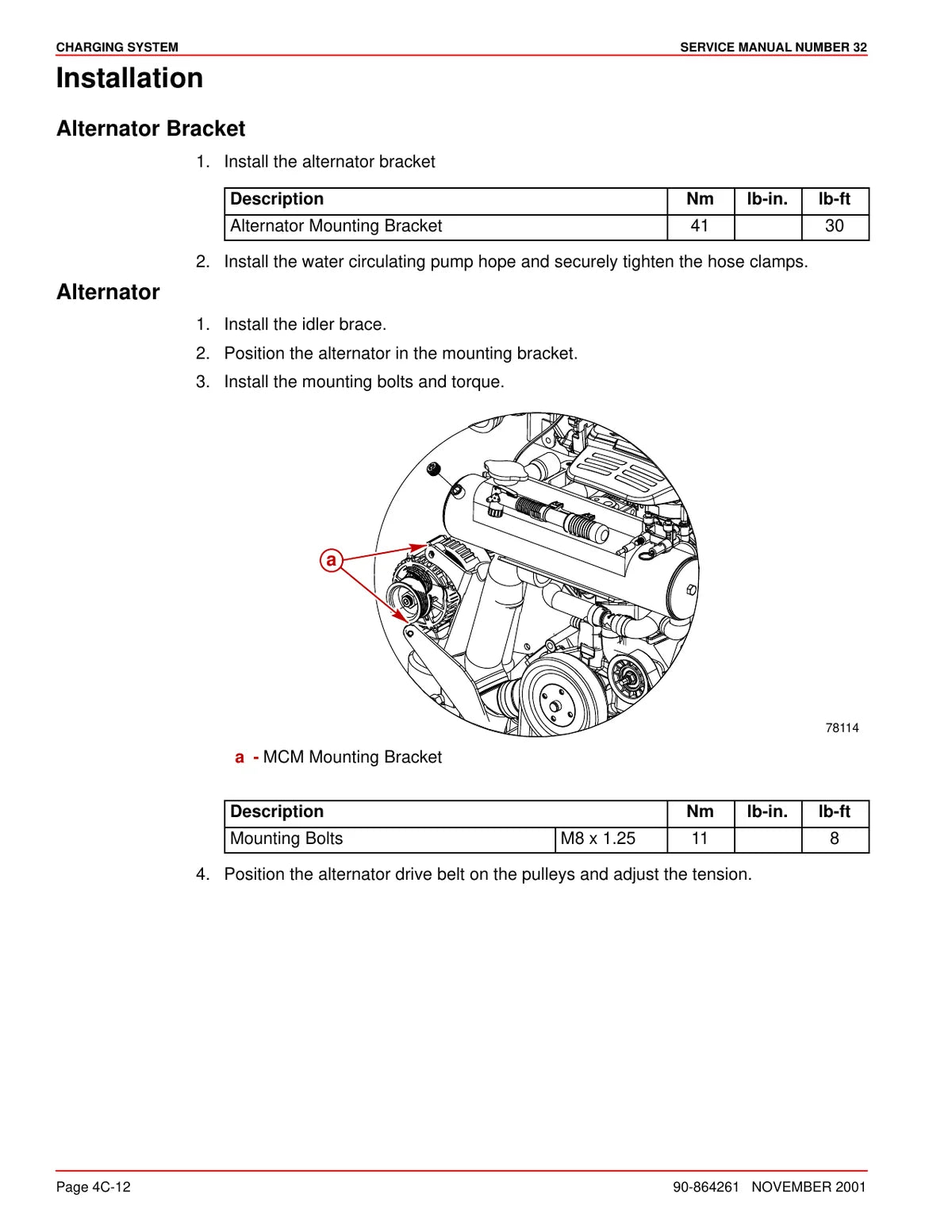 Mercruiser Motor 4.3L Mpi Gasoline Engine SN 0M322781 And Above — motor marítimo, figura técnica 3
