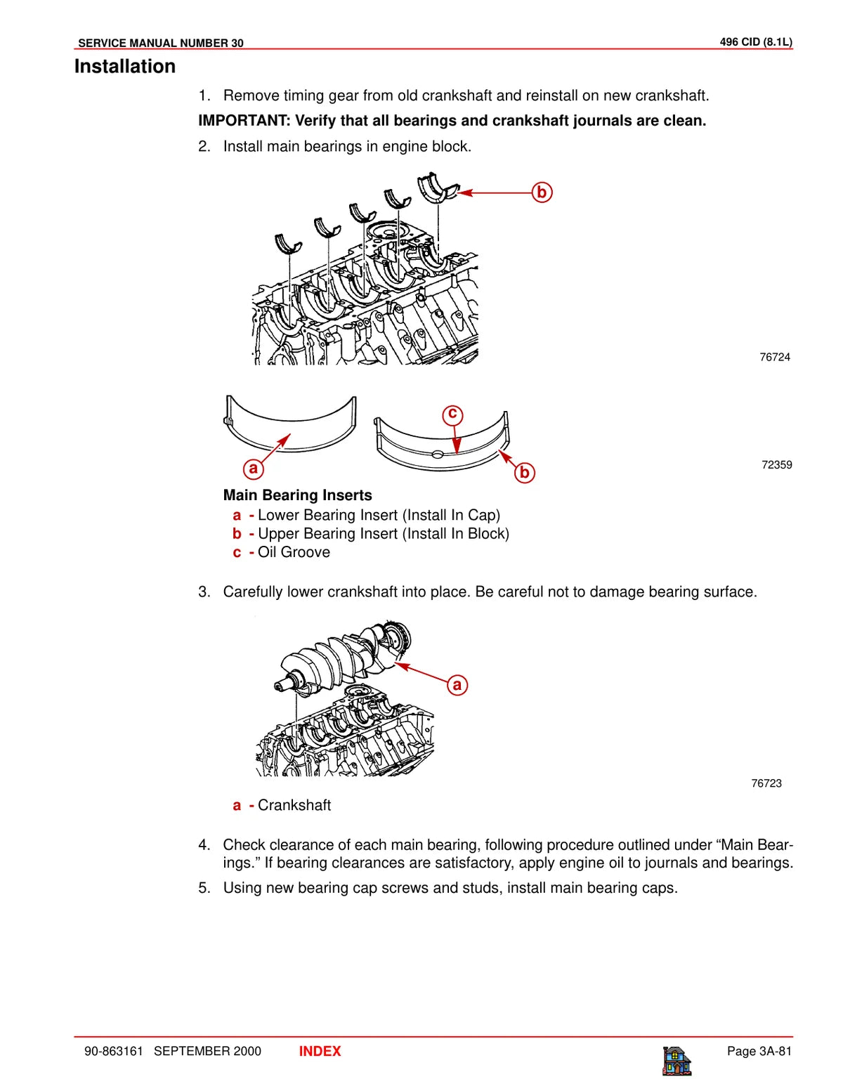 Mercruiser Motor 496CID 8.1L — motor marítimo, figura técnica 2