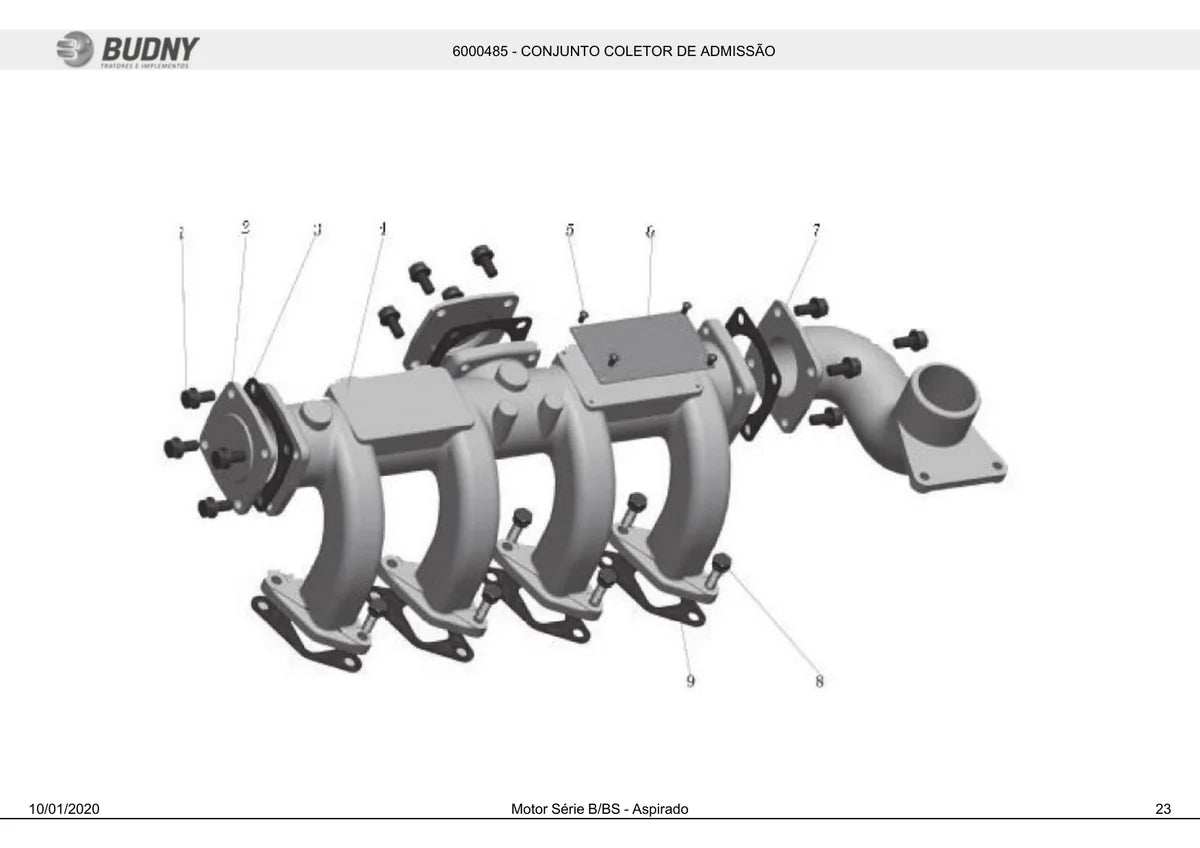 Budny Motor BDY 75CV — motor, vista explodida 3