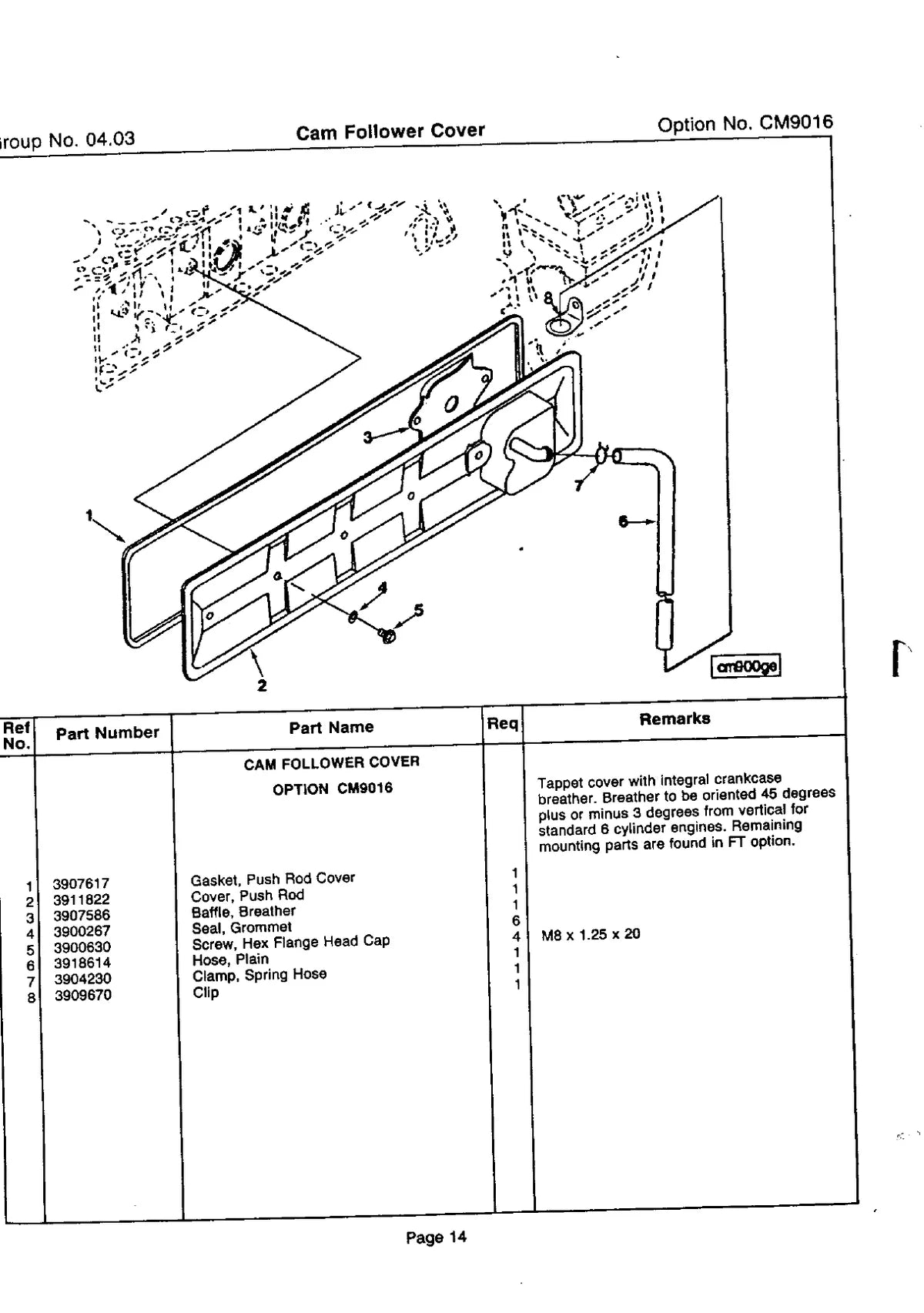 Cummins Motor 6B, 6BT, 6BTA5.9 — motor, vista explodida 1