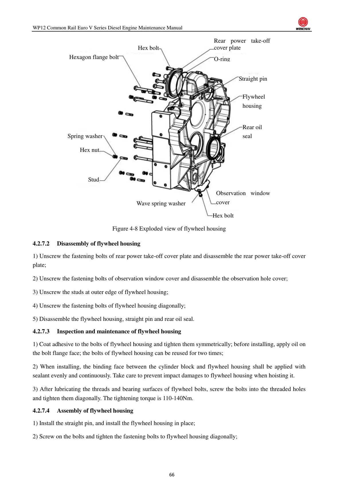 Weichai Diesel · WP12 Series — motor, figura técnica 1