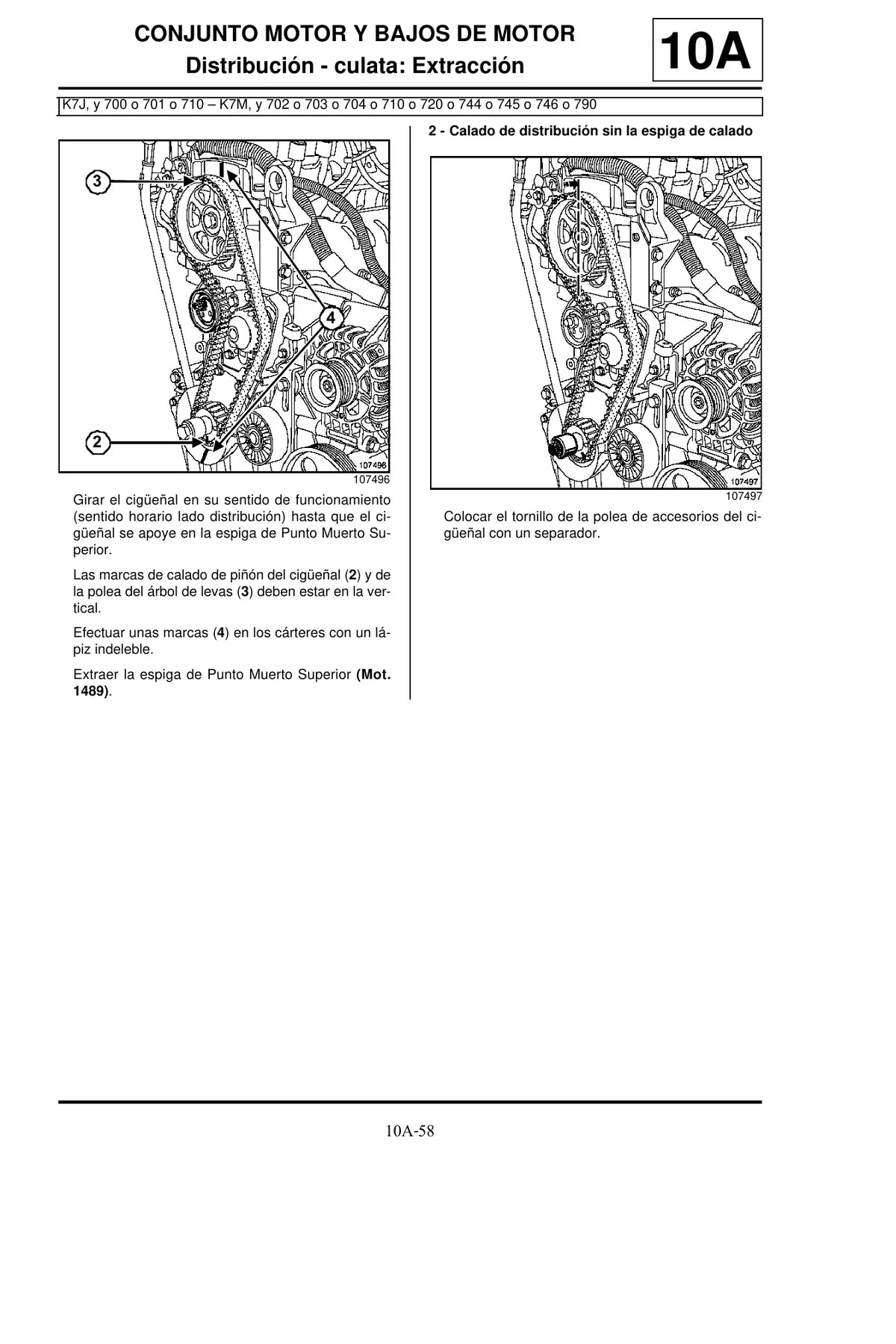 Renault Motor Gasolina 4 Cilindros K7 Renaut — motor, figura técnica 3