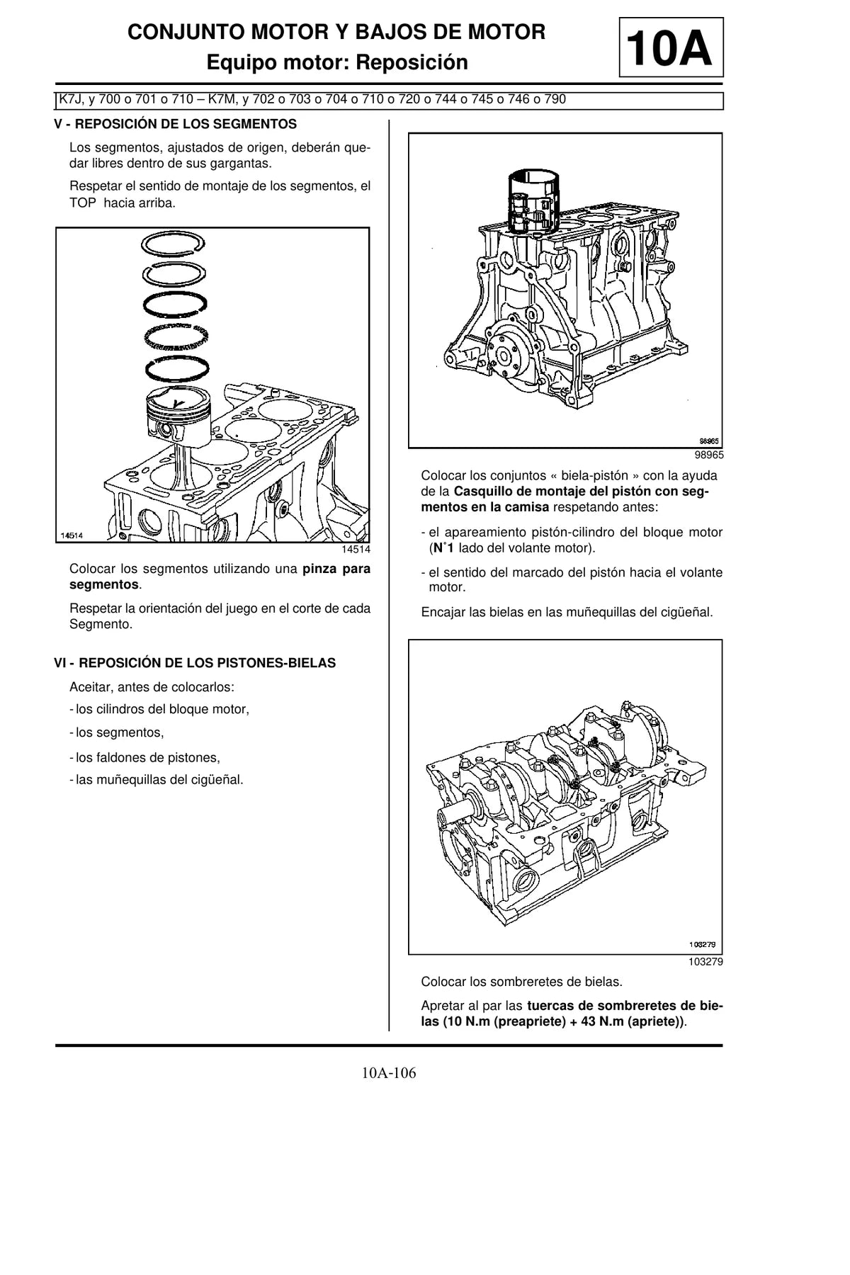 Renault Motor Gasolina 4 Cilindros K7 Renaut — motor, figura técnica 4