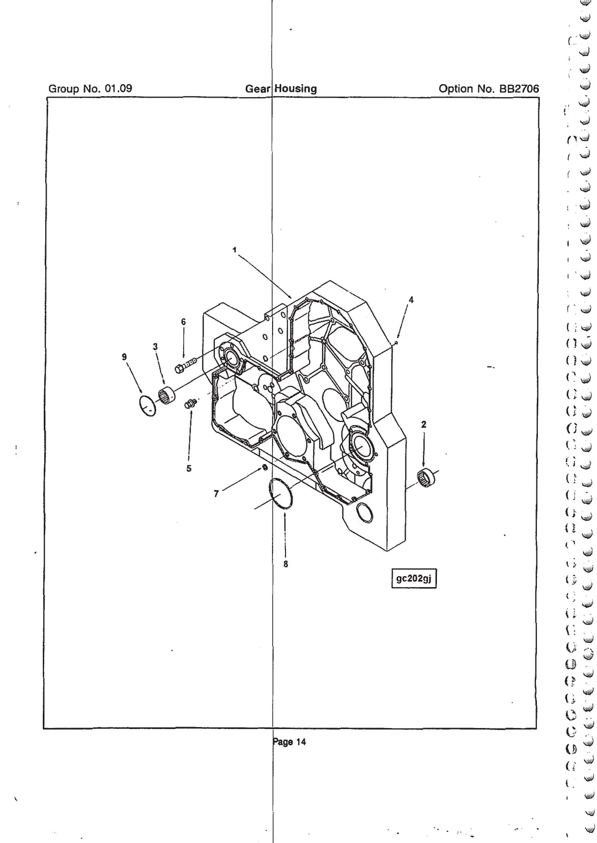 Cummins Motor M11 — motor, vista explodida 1