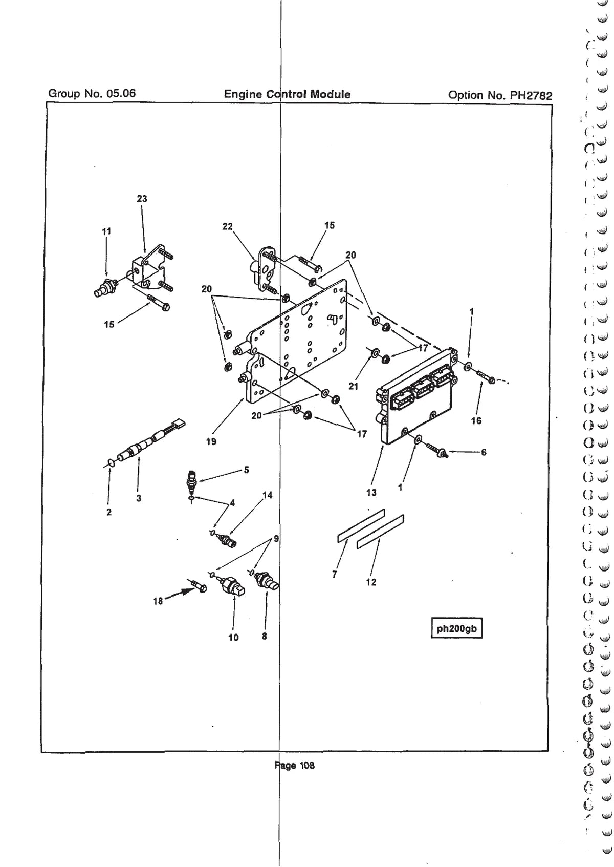 Cummins Motor M11 — motor, vista explodida 4
