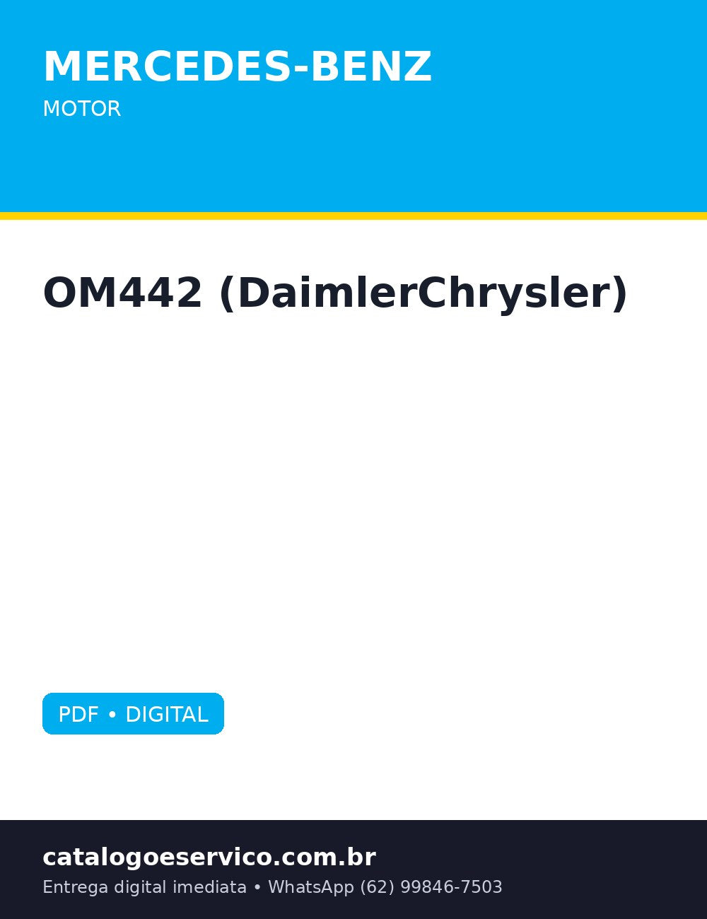 Motor Mercedes-Benz OM442 (DaimlerChrysler) — Catalogo de pecas do motor Mercedes-Benz/DaimlerChrysler OM 442