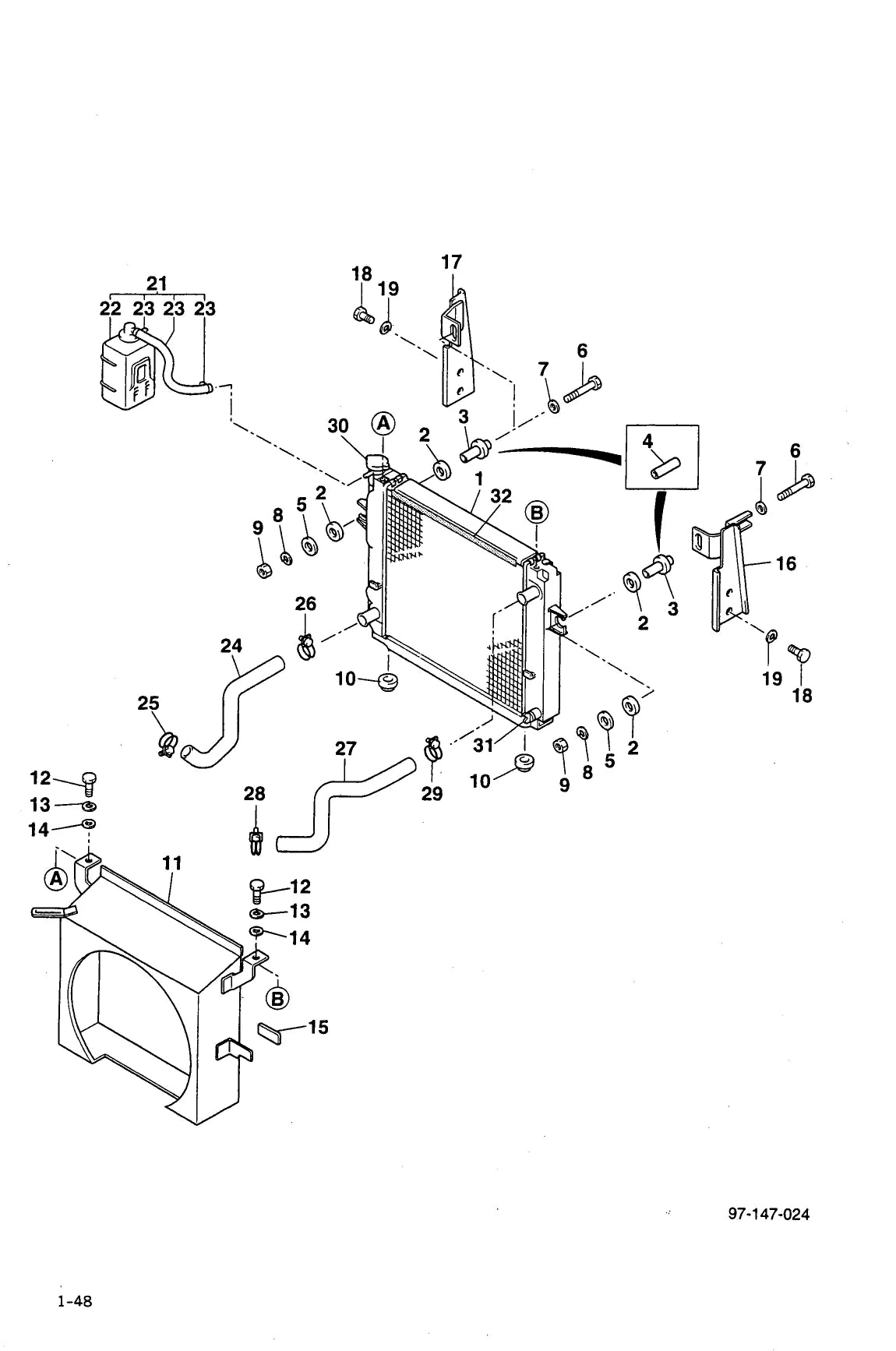 Yale Motor GP GLP GDP20 30 RH TH — motor, vista explodida 2