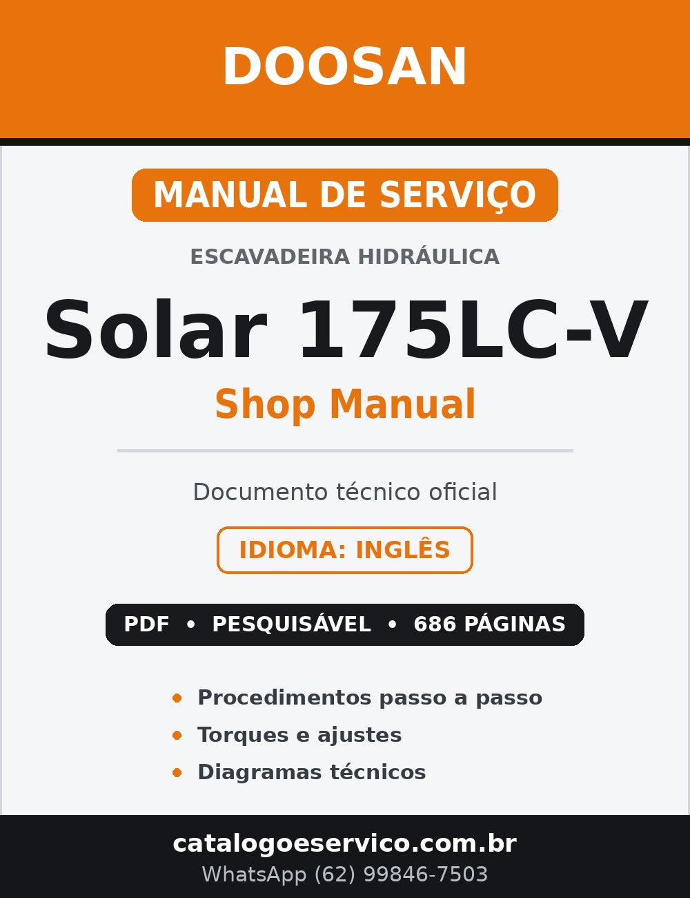 Manual de Serviço Doosan Solar 175LC-V