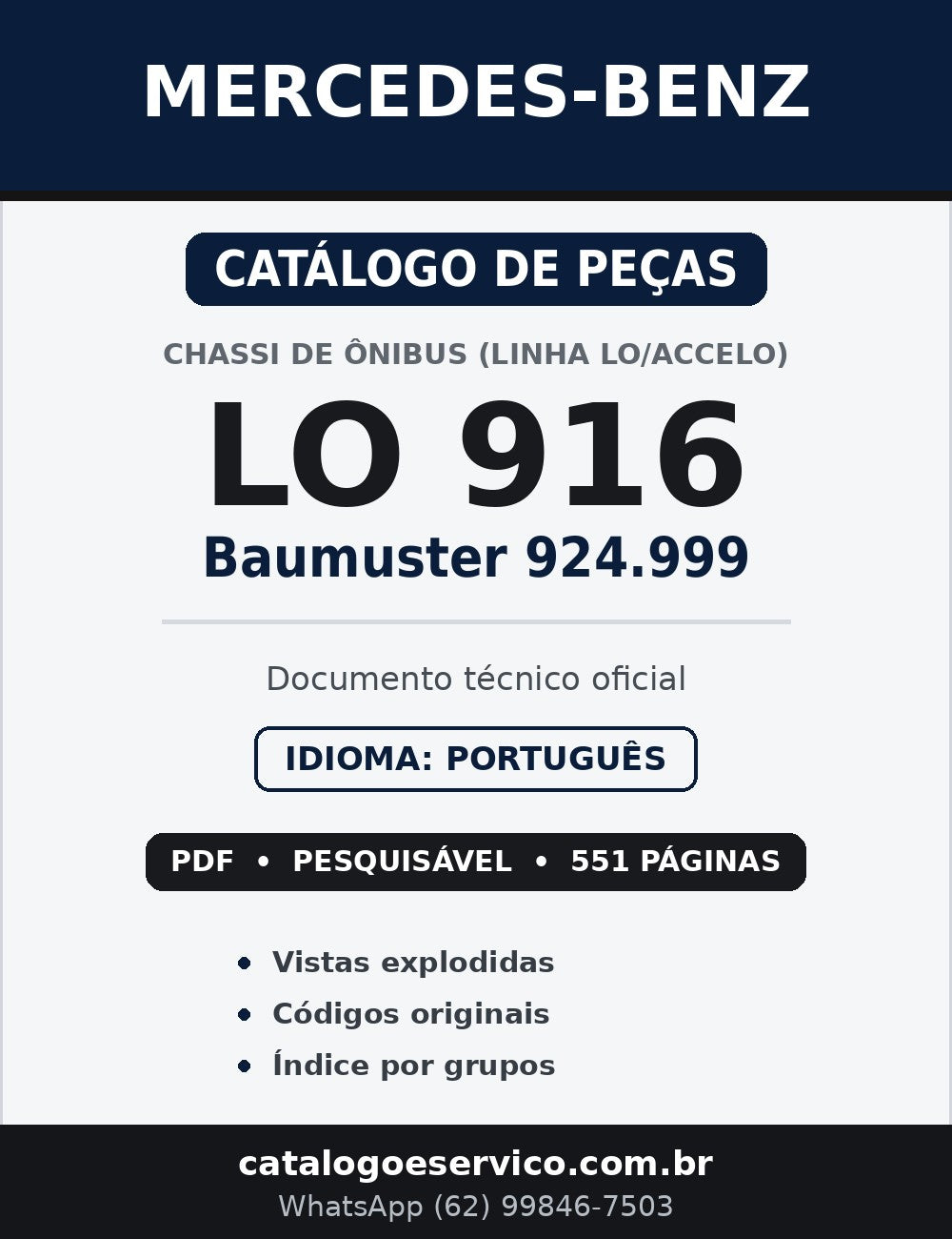 Catálogo de Peças Mercedes-Benz LO 916