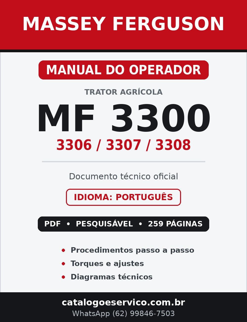 Manual do Operador Massey Ferguson MF 3300