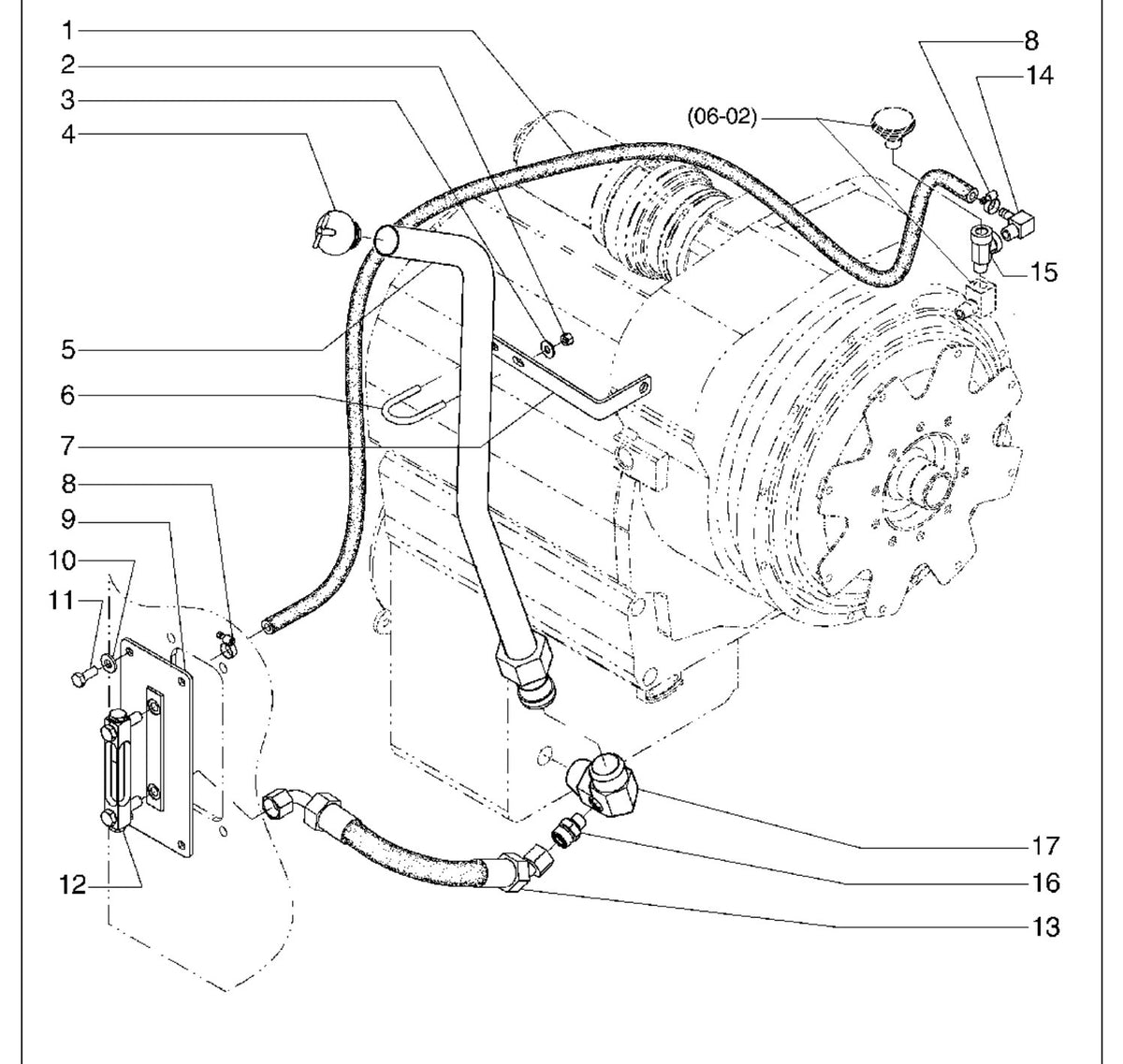 Vista explodida - Catálogo de Peças New Holland 12C (motor MWM)