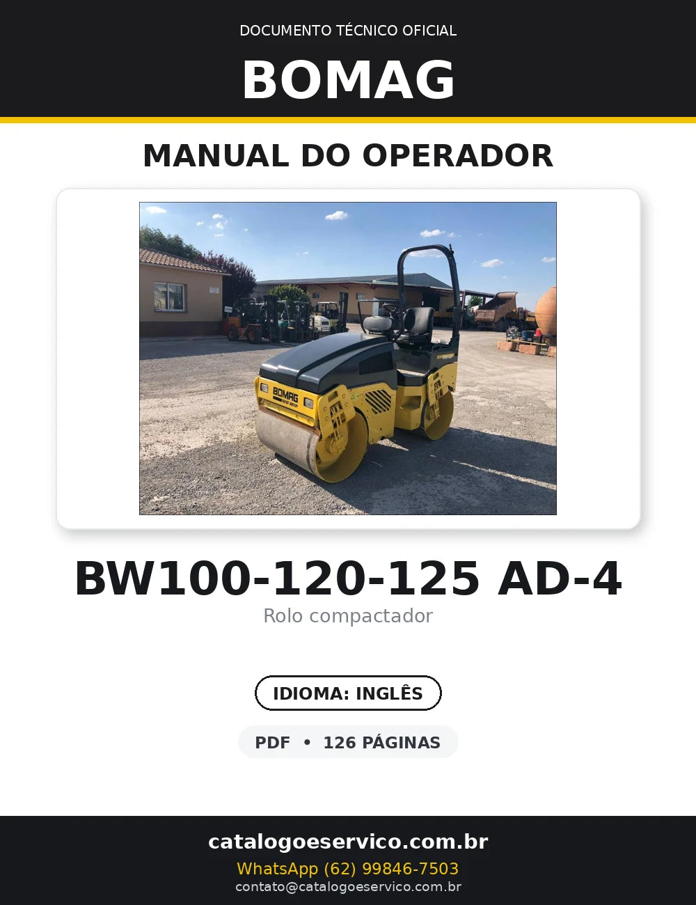 Operação E Instruções Manuten. BOMAG - BW100 AD-4\BW125 AC-4 — capa
