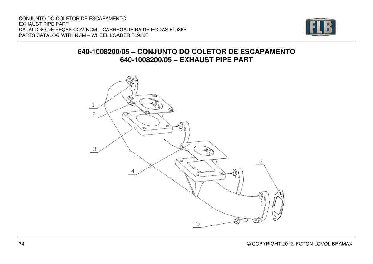 Foton Lovol Pa Carregadeira 936F Bramax — carregadeira, vista explodida 1