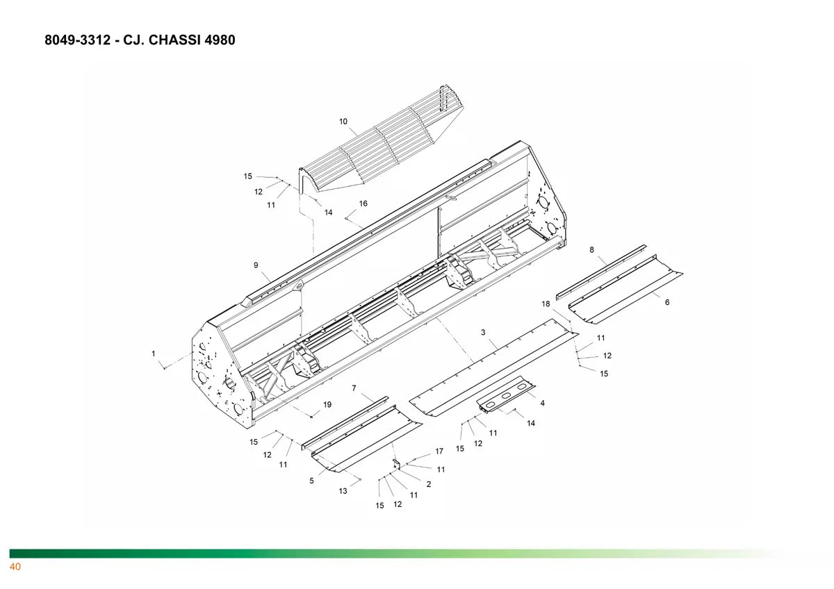 Stara Plantaforma Elektra 3180 A 7240 Brava — plataforma, vista explodida 1