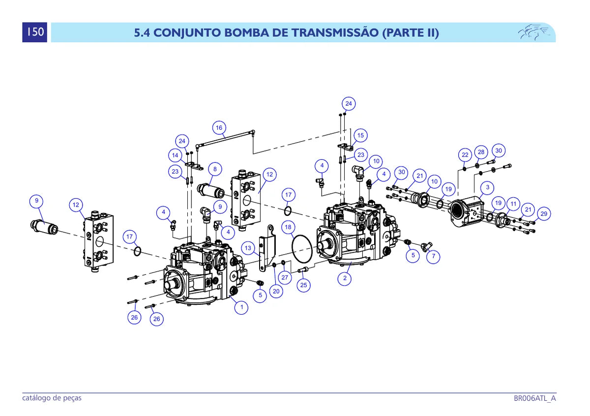 Parruda Pulverizador Autopropelido 3000L. — pulverizador, vista explodida 1