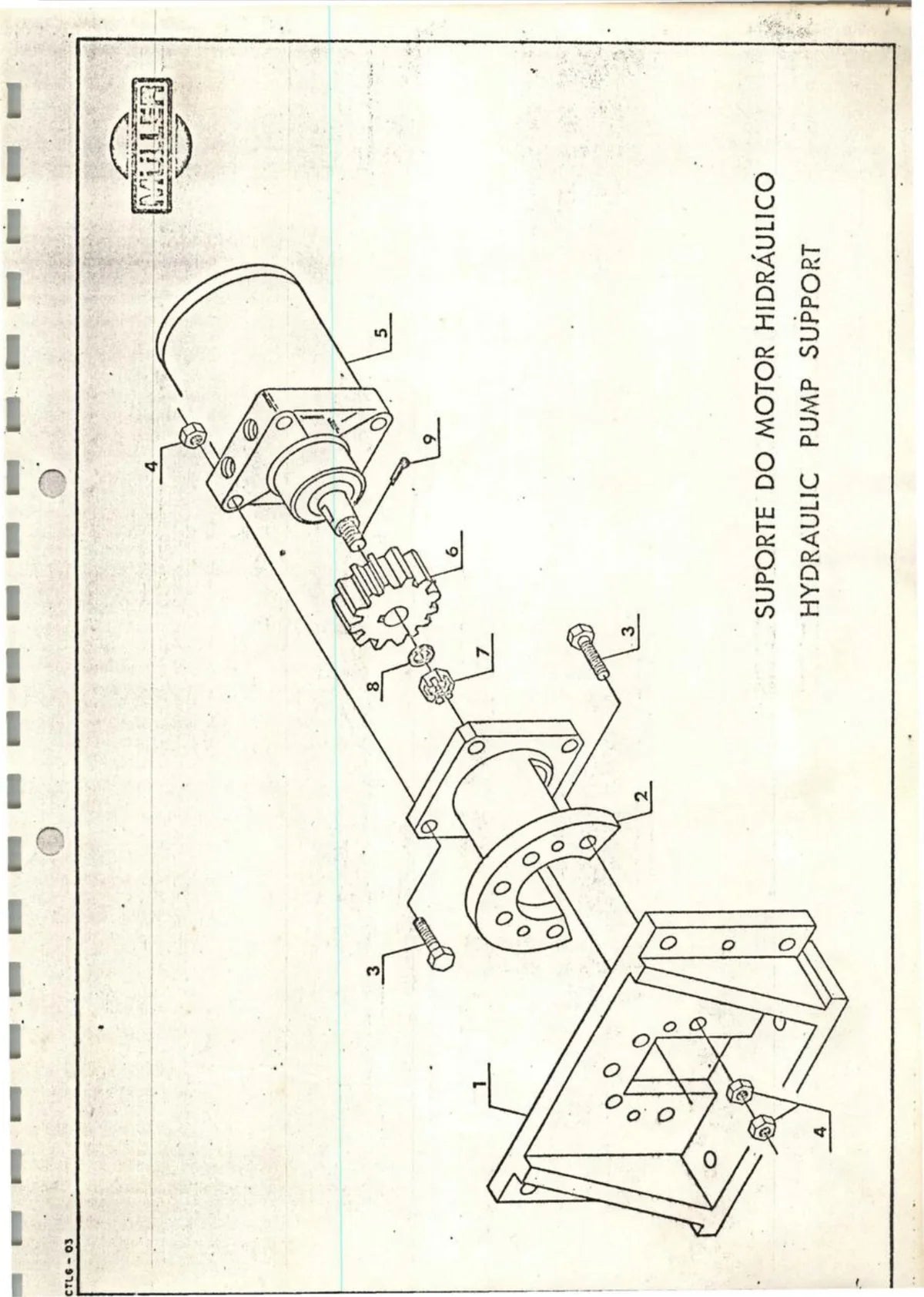 Muller Rolo Tandem Vibratório VT8 — rolo compactador, vista explodida 2
