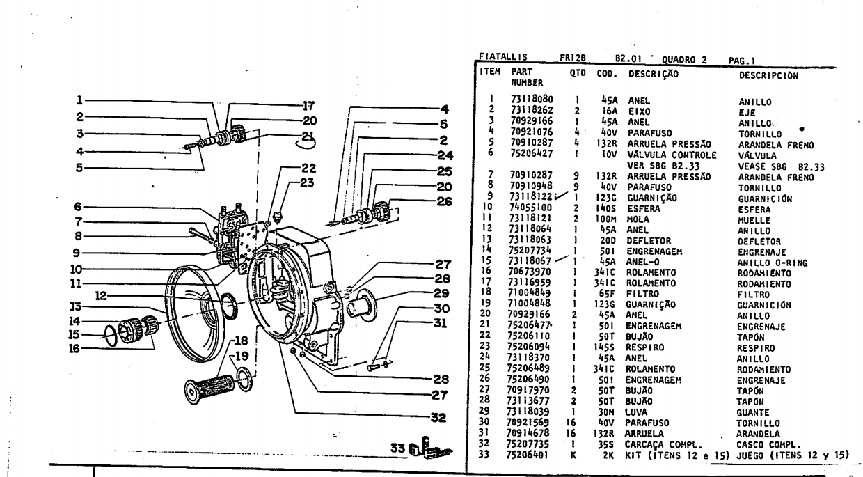 Catalogo de Peças Pa Carregadeira FR12B Fiat allis
