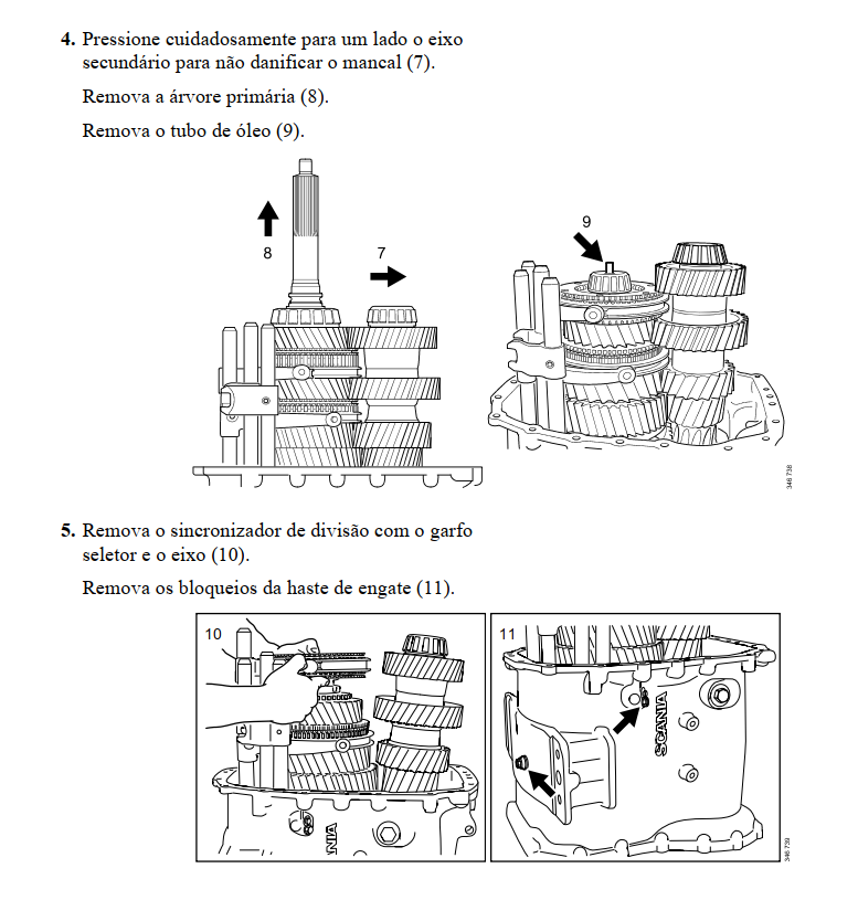 Manual de Serviço Câmbio Scania GR/S/O 875R — GRS895 — GRS905 — GRS925 — GRS926R | Caixa de Câmbio Scania