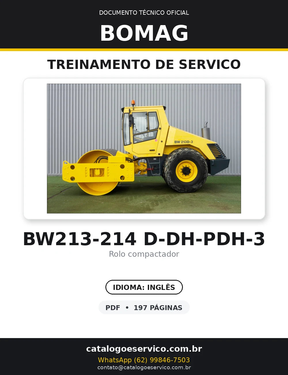 Serviço De Treiname. BOMAG - BW213 D-DH-PDH-3\BW214 DH-PDH-3 — capa