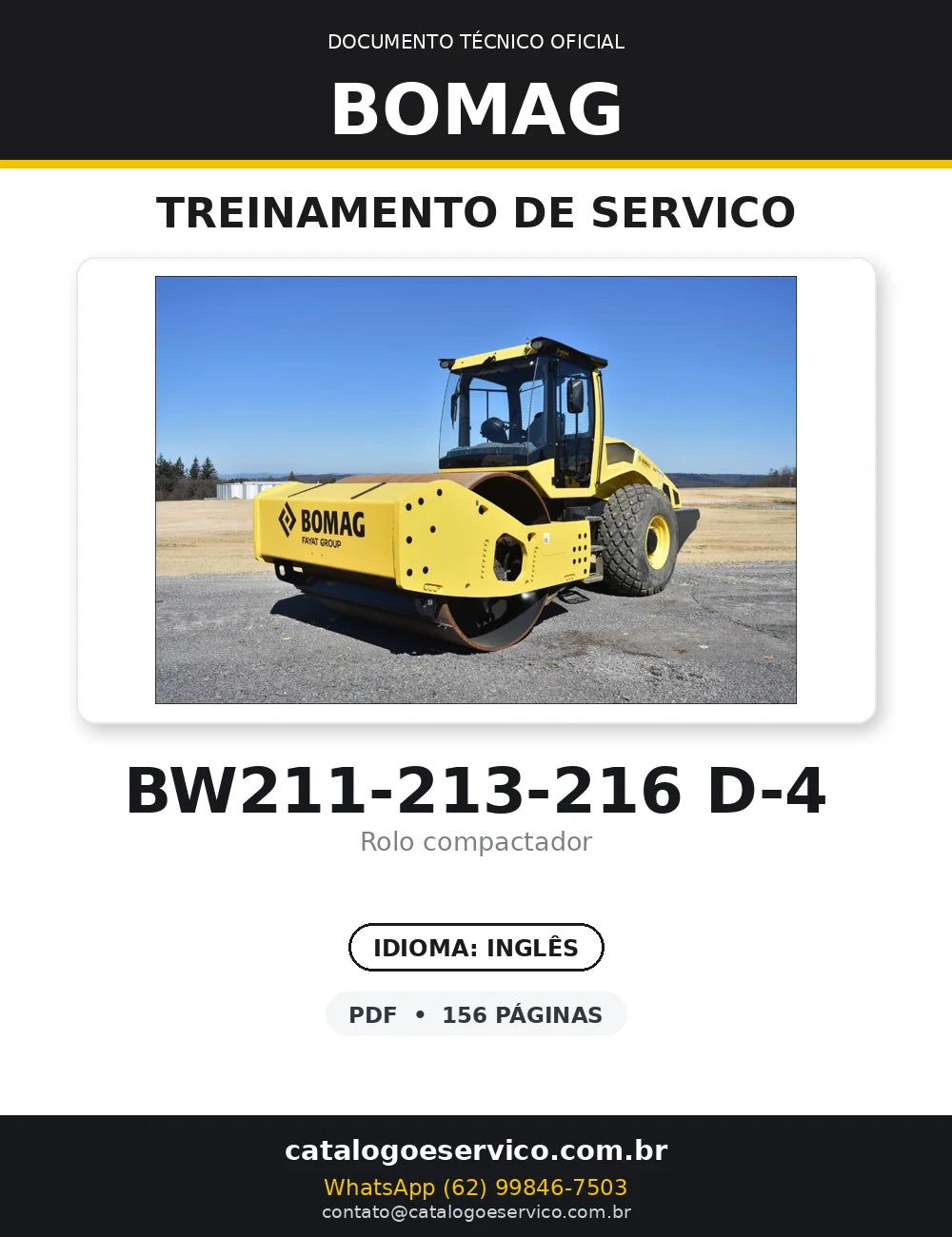 Serviço De Treinamento BOMAG - BW211\213 D-4\BW216 D-4 — capa