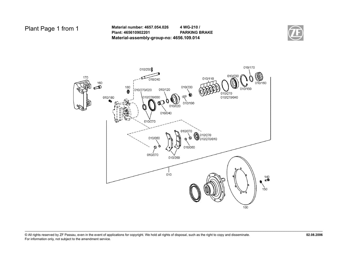 Zf Transmissão 4WG210 — transmissão, vista explodida 4