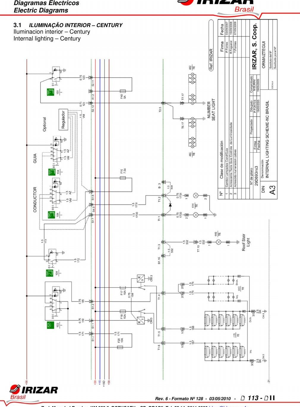 Treinamento Irizar Century — Hispacold detalhado e tabela de códigos - diagrama 2