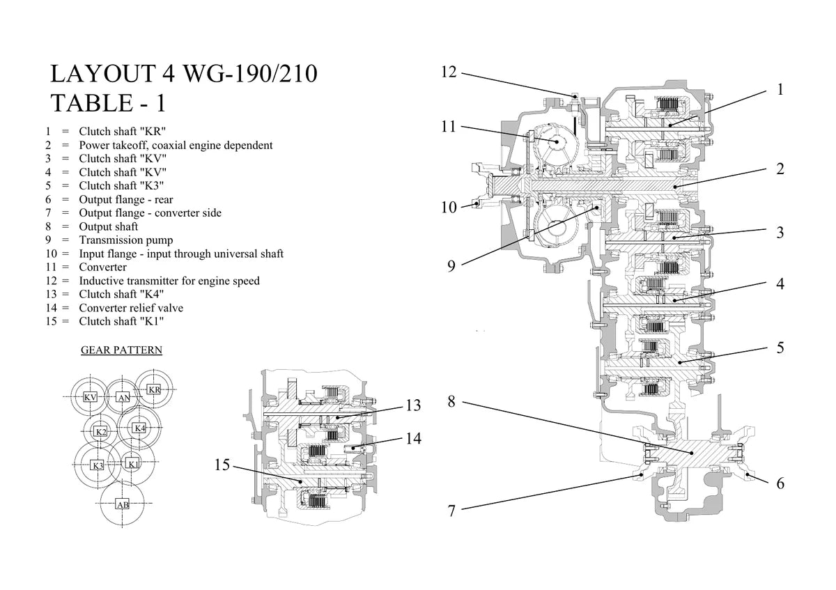 ZF 4WG-190 · 210 — transmissão, figura técnica 2