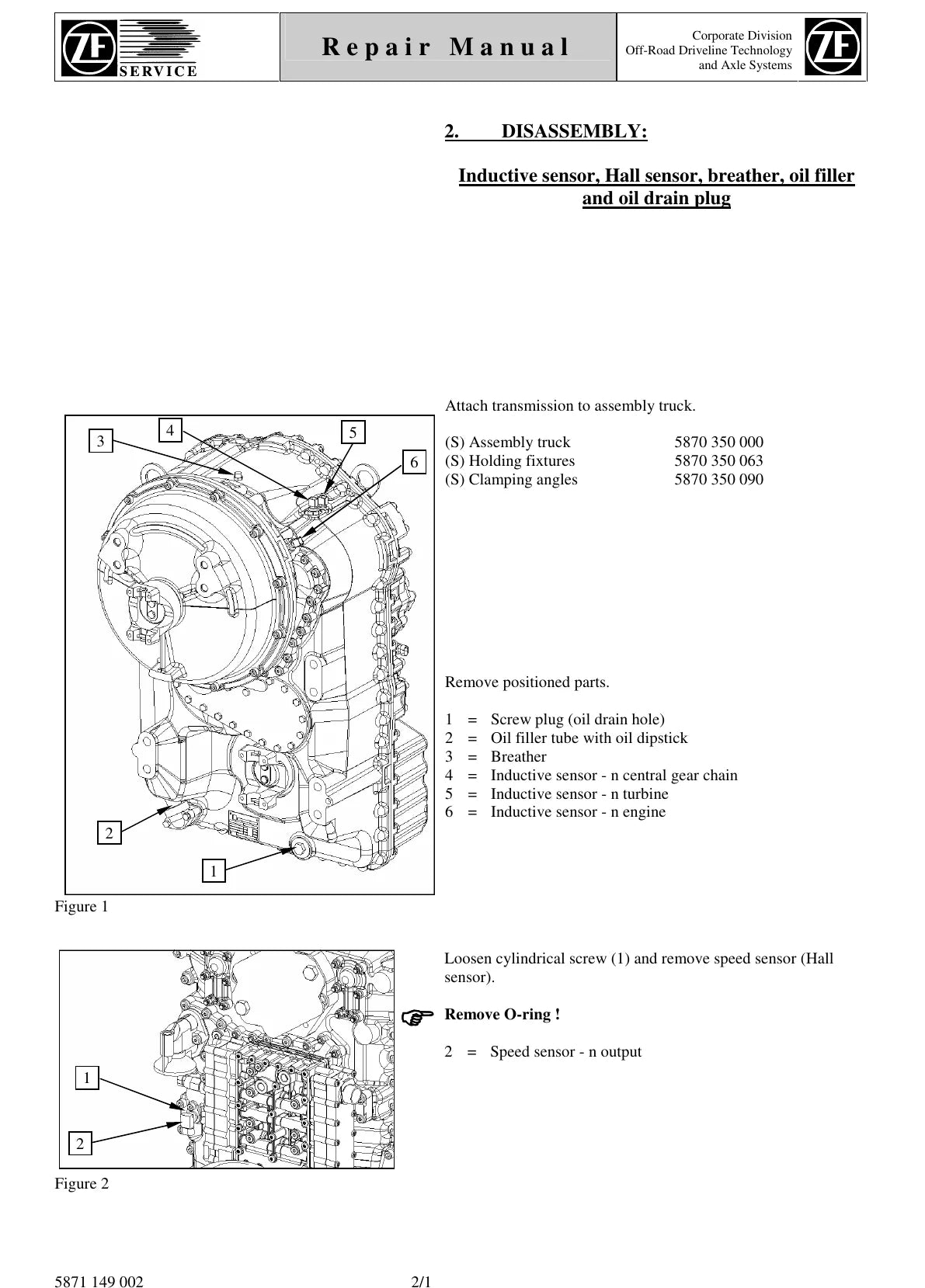 ZF 5 6 WG-160 — transmissão, figura técnica 1