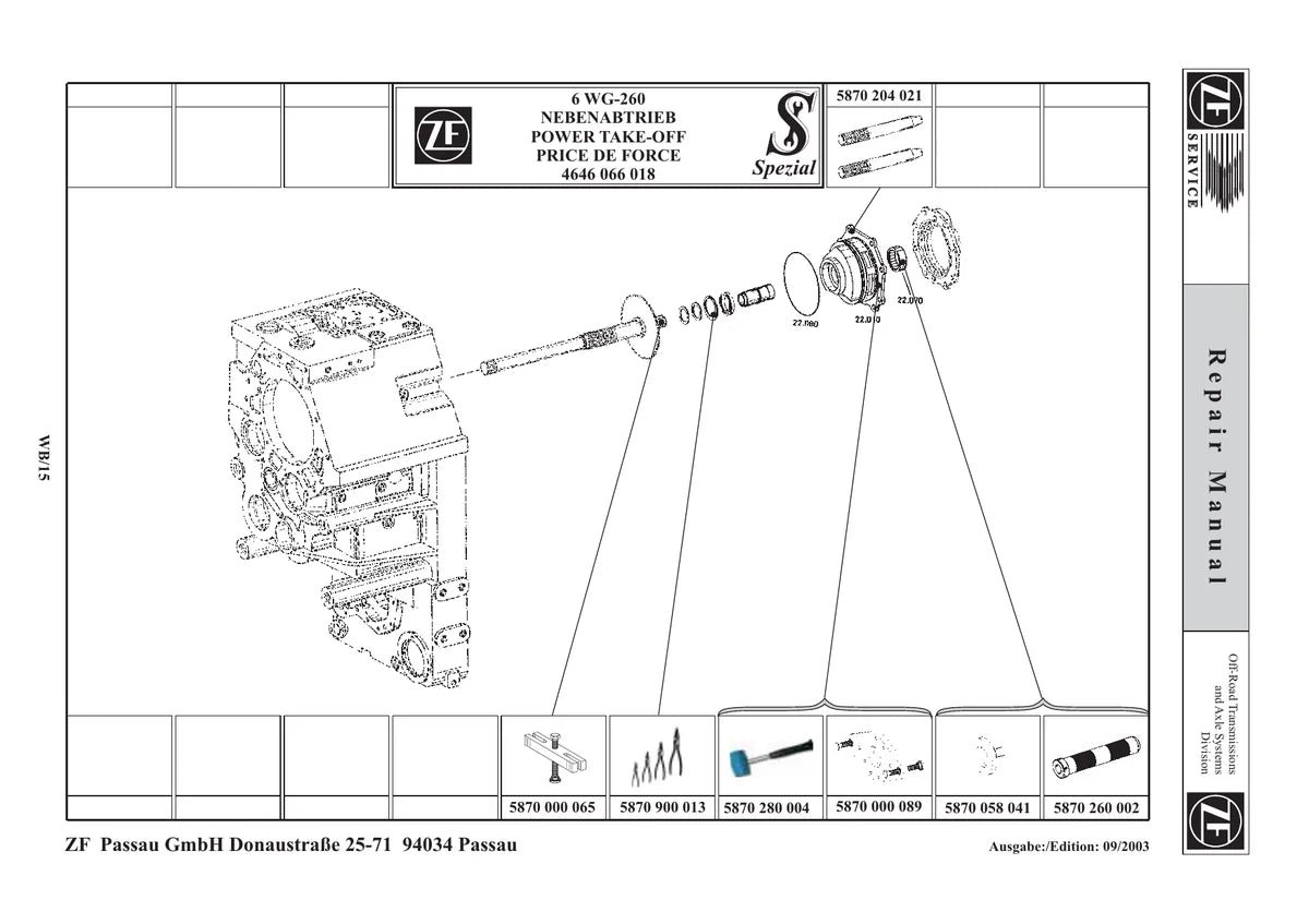 ZF 6WG-260 — transmissão, figura técnica 3